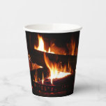Fireplace Warm Winter Paper Cups