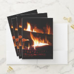 Fireplace Warm Winter Pocket Folder
