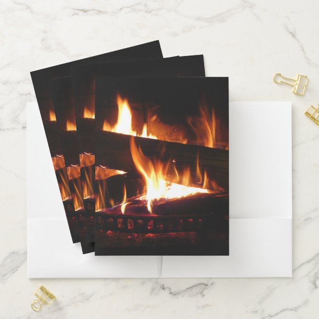 Fireplace Warm Winter Pocket Folder (In Situ)