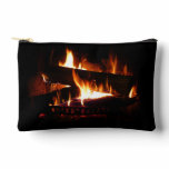 Fireplace Warm Winter Scene Photography Accessory Pouch