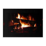 Fireplace Warm Winter Scene Photography Acrylic Print