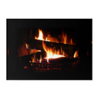 Fireplace Warm Winter Scene Photography