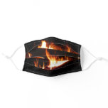 Fireplace Warm Winter Scene Photography Adult Cloth Face Mask