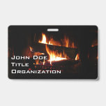Fireplace Warm Winter Scene Photography Badge