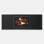 Fireplace Warm Winter Scene Photography Bar Mat