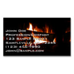 Fireplace Warm Winter Scene Photography Business Card Magnet