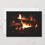Fireplace Warm Winter Scene Photography Card