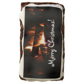 Fireplace Warm Winter Scene Photography Chocolate Brownie (Rotated)