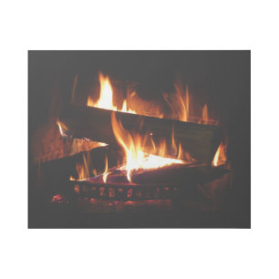 Fireplace Warm Winter Scene Photography Gallery Wrap