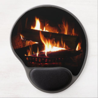 Fireplace Warm Winter Scene Photography Gel Mouse Pad