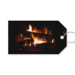 Fireplace Warm Winter Scene Photography Gift Tags