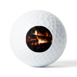 Fireplace Warm Winter Scene Photography Golf Balls
