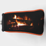 Fireplace Warm Winter Scene Photography Golf Head Cover