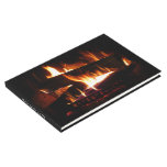 Fireplace Warm Winter Scene Photography Guest Book
