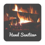 Fireplace Warm Winter Scene Photography Hand Sanitizer Packet