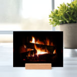 Fireplace Warm Winter Scene Photography Holder