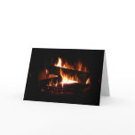 Fireplace Warm Winter Scene Photography Holiday Card