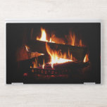 Fireplace Warm Winter Scene Photography HP Laptop Skin
