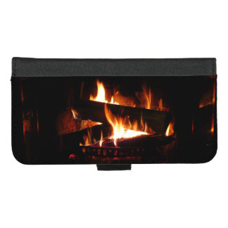 Fireplace Warm Winter Scene Photography iPhone 8/7 Plus Wallet Case