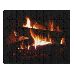 Fireplace Warm Winter Scene Photography Jigsaw Puzzle