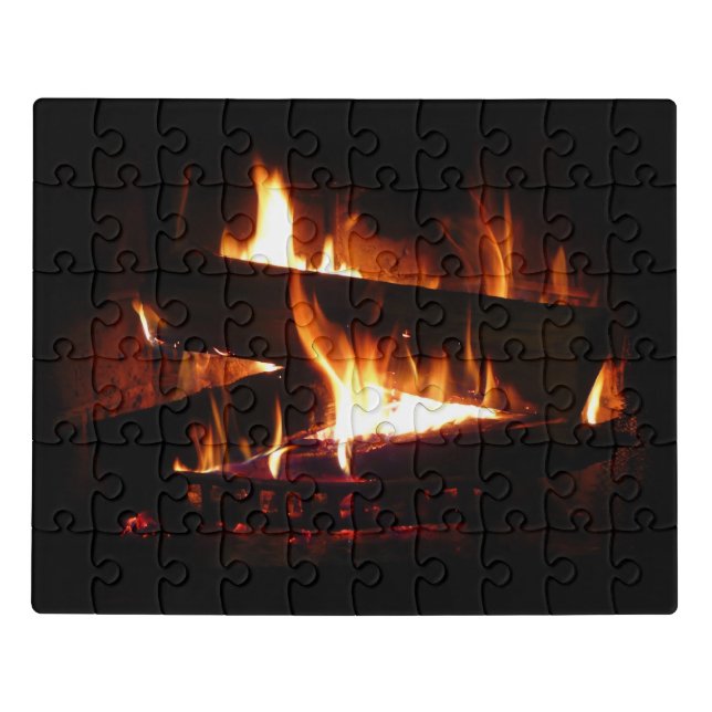 Fireplace Warm Winter Scene Photography Jigsaw Puzzle (Puzzle Horizontal)