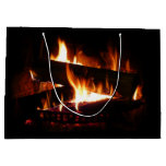 Fireplace Warm Winter Scene Photography Large Gift Bag