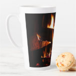 Fireplace Warm Winter Scene Photography Latte Mug