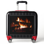 Fireplace Warm Winter Scene Photography Luggage