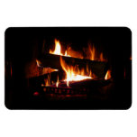 Fireplace Warm Winter Scene Photography Magnet
