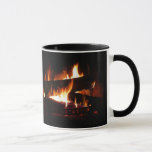 Fireplace Warm Winter Scene Photography Mug