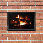 Fireplace Warm Winter Scene Photography Pennant