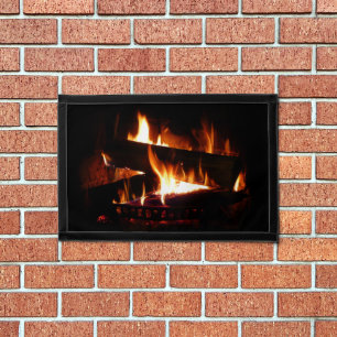 Fireplace Warm Winter Scene Photography Pennant