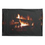 Fireplace Warm Winter Scene Photography Pillow Case