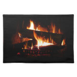 Fireplace Warm Winter Scene Photography Placemat