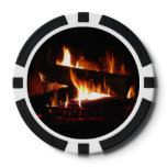 Fireplace Warm Winter Scene Photography Poker Chips