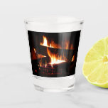 Fireplace Warm Winter Scene Photography Shot Glass