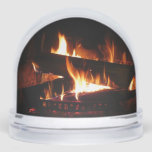 Fireplace Warm Winter Scene Photography Snow Globe