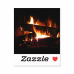 Fireplace Warm Winter Scene Photography Sticker