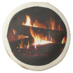 Fireplace Warm Winter Scene Photography Sugar Cookie