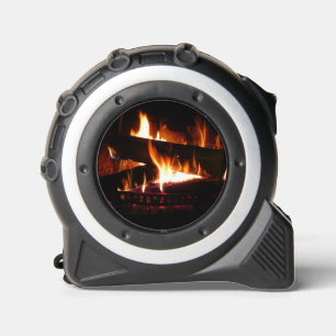Fireplace Warm Winter Scene Photography Tape Measure