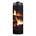 Fireplace Warm Winter Scene Photography Thermal Tumbler