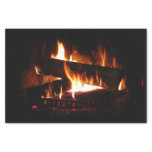 Fireplace Warm Winter Scene Photography Tissue Paper