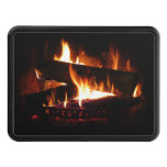 Fireplace Warm Winter Scene Photography Trailer Hitch Cover