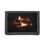Fireplace Warm Winter Scene Photography Tri-fold Wallet
