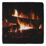 Fireplace Warm Winter Scene Photography Trivet