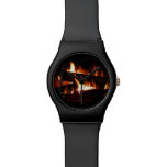 Fireplace Warm Winter Scene Photography Wrist Watch