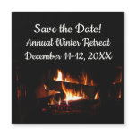 Fireplace Warm Winter Scene Save the Date