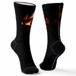 Fireplace Warm Winter Scene Socks