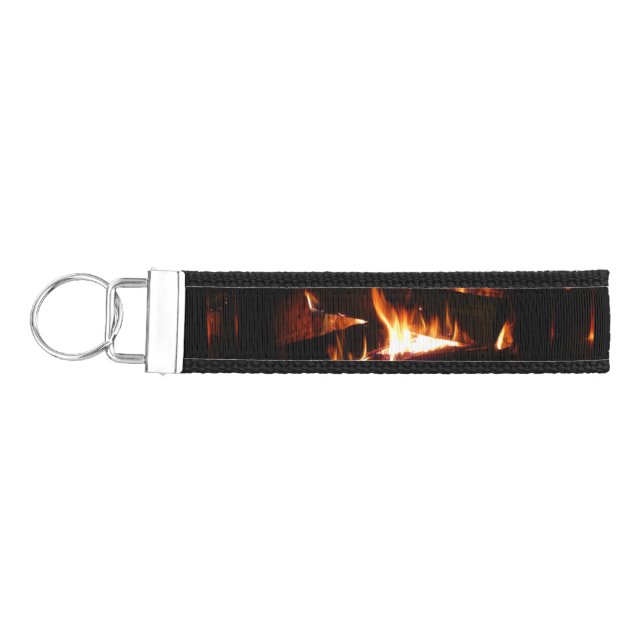 Fireplace Warm Winter Wrist Keychain (Keys on Left)