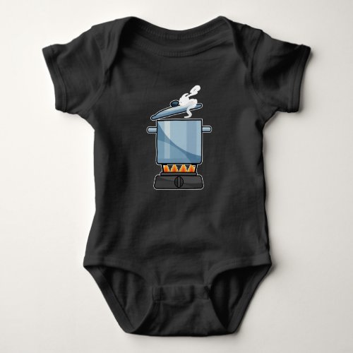 Fireplace with Saucepan  Lid Baby Bodysuit